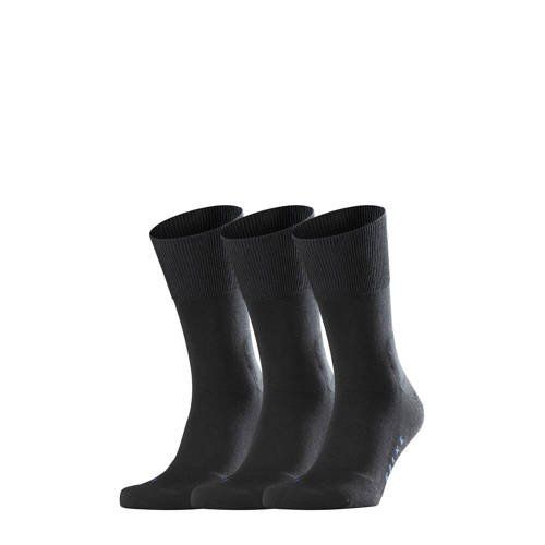 Falke Run Sokken (3 paar) Zwart