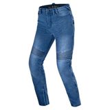 SHIMA Zenith Motorjeans voor dames, goedgekeurd, kniebeschermers, GFLEXX, motorbroek, textiel, verstelbaar, kniebescherming, versterkt, airflow, grote maat, elastisch (dames, blauw, 30/32)