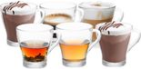 Vivalto Design Koffie/thee glazen met oor - 6x stuks - glas - 280 ml