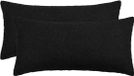 vidaXL - Kussensloop - 2 stuks - HEERLEN - Zwart - 40 x 80 cm - Bouclé