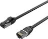 Flexline®-Netzwerk-Patchkabel CAT. 8.1 U/FTP PIMF, extra dünn TPE schwarz 0,50m