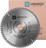 VONROC Lame de scie – Ø216MM – 60 dents – pour bois – convient pour scies à onglet & scies de table