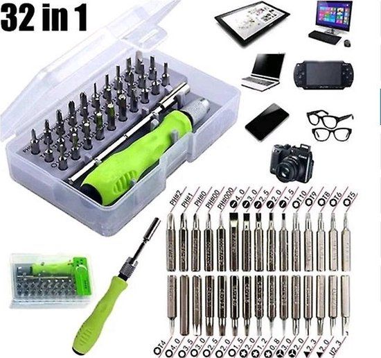 Igoods Schroevendraaierset 32 in 1 - Gereedschapskoffer - 30 Bits - Reparatie Set