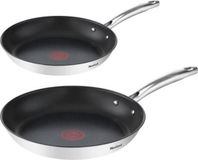 Tefal Duetto+ Pannenset - Koekenpannen - Ø20/26cm - Geschikt voor alle warmtebronnen - Anti-aanbaklaag - RVS