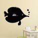 Ambiance Sticker Schoolbordsticker - uitwisbare zelfklevende muurstickers - VISKARICATUUR - 15x20cm