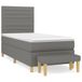 vidaXL Boxspringbed met matras, donkergrijs, 100x200 cm, gestoffeerd