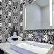 Tegelstickers, zelfklevend, cementtegelstickers, wanddecoratie, tegelstickers voor badkamer en keuken, 15 x 15 cm, 60 stuks