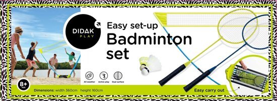 DIDAK play Easy Set-Up Badminton Set - 360x160 Cm
