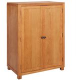 vidaXL Kledingkast met opslag bruin 80 x 50 x 115 cm massief eikenhout
