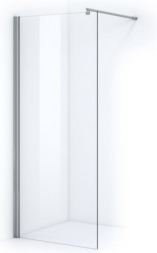 Maxaro Zircon Essence Inloopdouche 90 cm Chroom Helder glas Met profiel