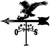 Arthifor luifel met adelaar-silhouet, zwart mat