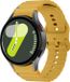 Strap-it Siliconen Wave bandje - Geschikt voor Samsung Galaxy Watch 7 (40 & 44mm) / Galaxy Watch 6 (Classic) / Galaxy Watch 5 (Pro) / Galaxy Watch 4 (Classic) - geel
