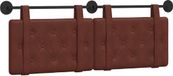 vidaXL Hangend hoofdbord Glanzend Bruin Antiek PU
