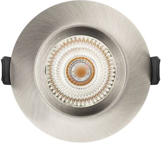 Philips IP65 LED Inbouwspot Yara - Rond RVS Look - Extra Warm Wit - Dimbaar 4W