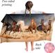 Ulticool Serviette enfant microfibre à séchage rapide – 70x140 cm - Chevaux Plage
