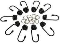 Lampa Set met 10 metalen haken en ringen - Zwart