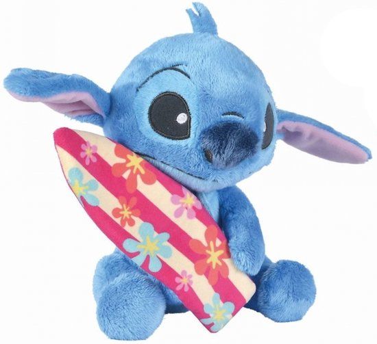 Simba Toys plush - Disney Disney - Lilo & Stitch - Stitch met surfplank - 35cm - Knuffel - Pluche
