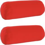 vidaXL Kussensloop 2 stuks HEERLEN Rood Ø 15 x 40 cm Polyester