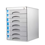 TUKA-i-AKUT TKD8601-7F Metalen ladebox, afsluitbaar met 7 vakken, met tekstvelden, documenten, opbergdoos, aluminiumlegering, robuust en stabiel