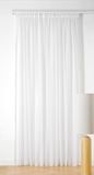 LINDER Gordijn in matte look – afwerking met plooiband – kleur sneeuwwit – grote breedte 295 x 260 cm – 100% polyester – collectie Freeze