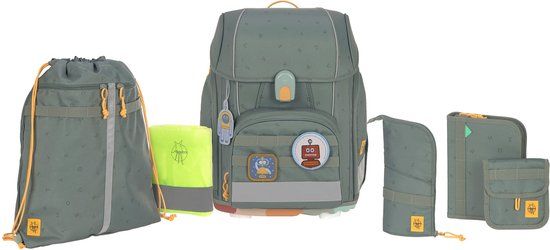 Lässig Boxy School Rugzak - Olijf - Polyester - 21L