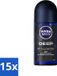 Nivea 15 x Men Deep Deodorant Roll-On - 50 ml - 48 Hour Protection - Pack of 15