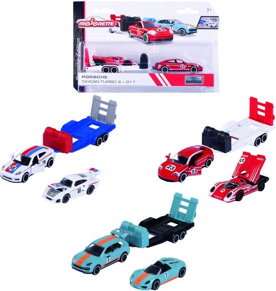 SMOBY Majorette Porsche Race Trailerset (3 voertuigen)