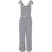 ESMARA Combinaison pour femme avec poches latérales (Blanc/bleu marine, XS (32/34))