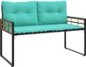 vidaXL Houten Laagbank 114 x 55 x 77 cm Turquoise