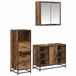 vidaXL Meuble de salle de bain 3 pièces Bois vieilli 80 x 33 x 60 cm