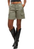 Urban Classics Cotton Cargo Korte broek - Taille 31 inch - Olijfgroen