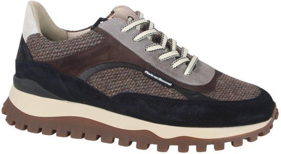Floris van Bommel DE GROMMER 05.10 Lage sneakers Heren Bruin Leer Nubuck Rubber Maat 42.5
