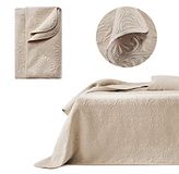 Room99 Leila Pikowana Plaid/Sprei 200x220 cm Beige