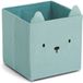 ZELLER - Coffre à jouets en mousseline COZY KIDS avec oreilles, 28 x 28 x 28 cm - menthe