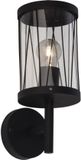 Brilliant REED - Buiten wandlamp - Zwarte industriële buiten wandlamp, tuinlamp met E27 fitting IP44