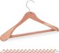Merkloos Relaxdays houten kledinghangers - set van 16 - brede schouders - pakken & blazers - hout - natuur
