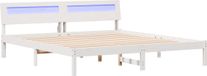 vidaXL Bedframe met hoofdeinde, Wit, 180 x 200 cm, Massief grenenhout