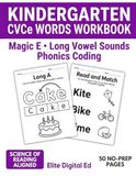Kindergarten CVCe Words Workbook: Magic E Long Vowel Practice: Science of Reading Aligned Phonics Activity Book – Silent E, Orthographic Mapping, and Decoding