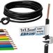 Aderleiding Bedradingsleiding - Enkele Kabel Flexibel 1,5 mm2 - PVC Kabel - H07V-K 1,5 mm² - Kleur: Zwart - 100 m