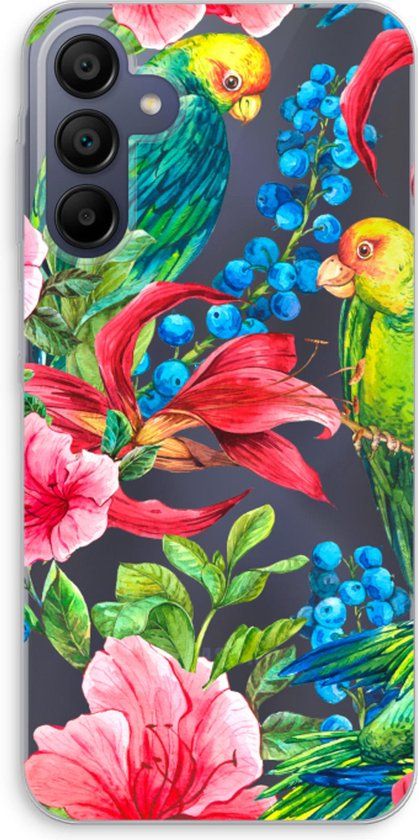 Case Company® - Samsung Galaxy A15 Hoesje - Papegaaien - Soft Cover