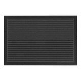 Merkloos Relaxdays Deurmat - strepen - 60x40 cm - polypropyleen - antislip - zwart