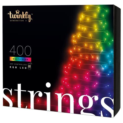 Twinkly Strings - App-gestuurde LED Lichtsnoer met 400 RGB LED's - 32 Meter - Zwart