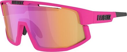 Bliz Vision Bril, matt neon pink/brown with purple multi