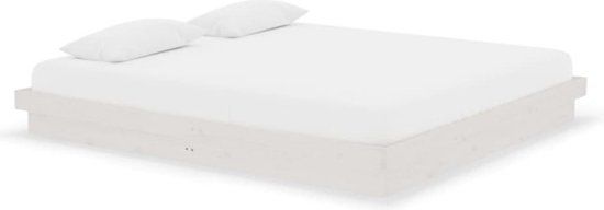 vidaXL Bedframe massief hout wit 180x200 cm