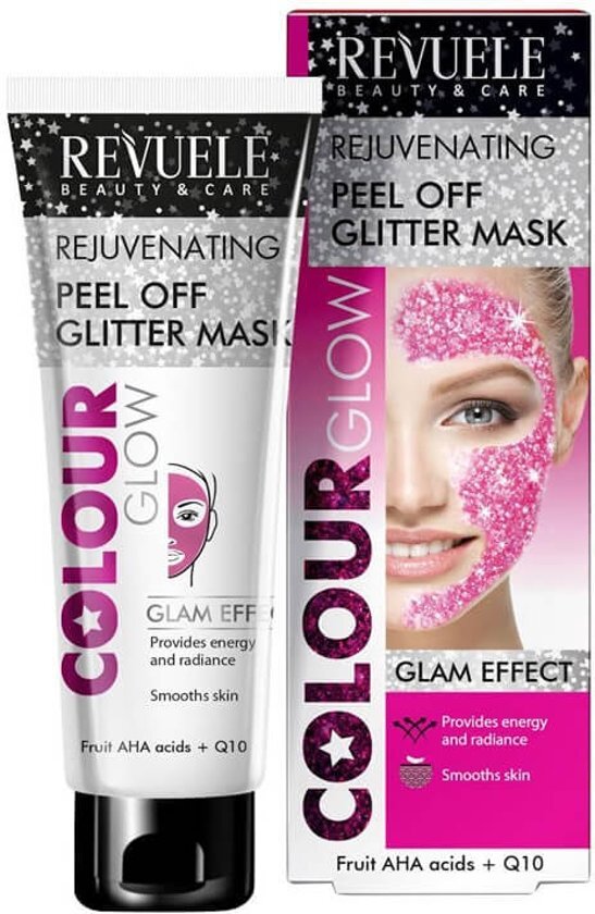 REVUELE Peel Off Glitter Mask - Pink Rejuvenating 80ml