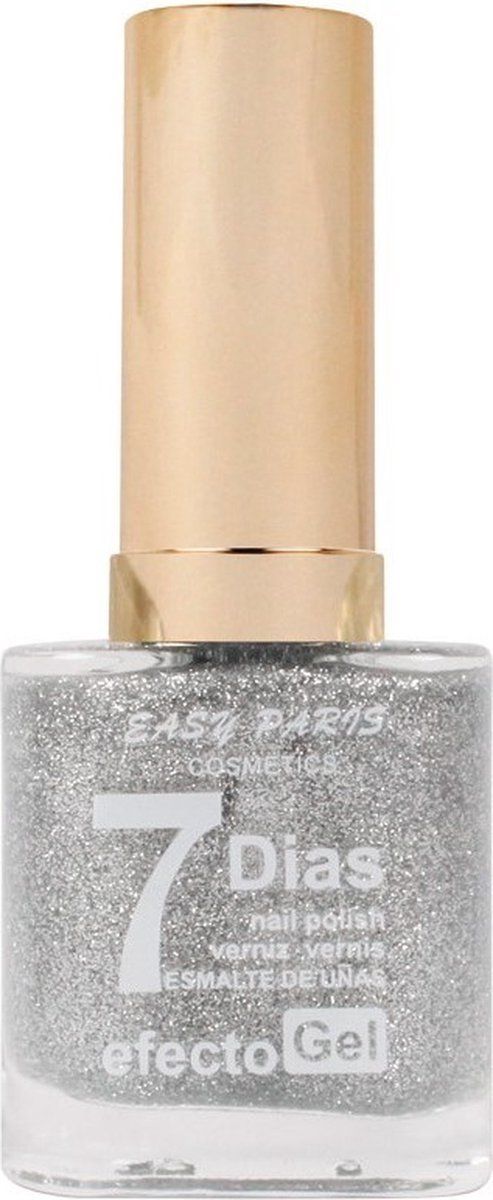 Easy Paris Cosmetics Nagellak - Transparant met zilver mini glitters - 13 ml - Nr. 55