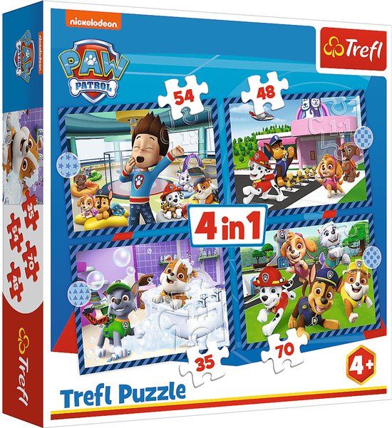 Trefl Puzzel 4 in 1 Paw Patrol 35+48+54+70 stukjes
