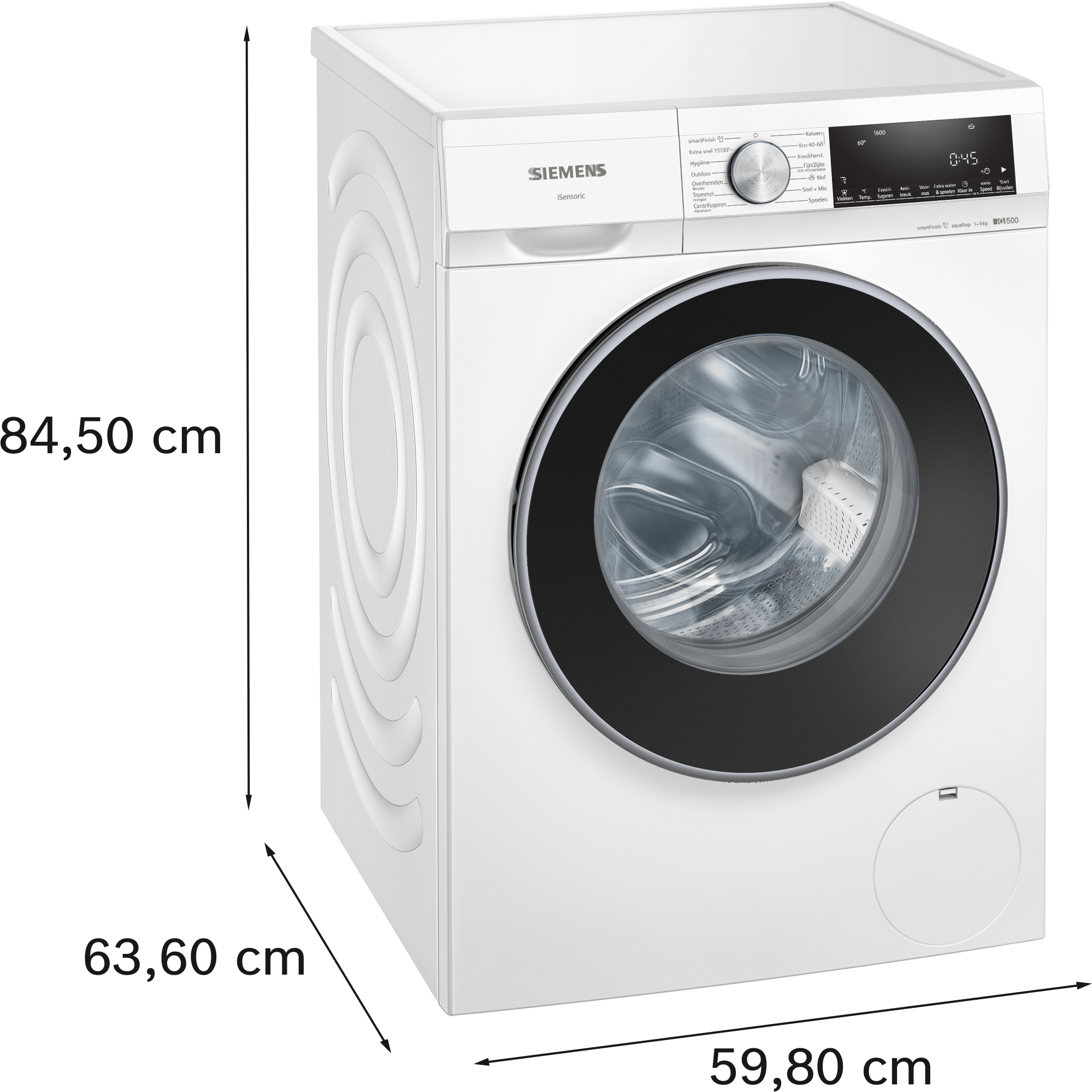 Siemens iQ500 WG46G2ZWNL - Wasmachine - Voorlader - 9 kg - 1600 RPM - Wit