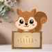 WONDEE Gepersonaliseerde lamp - nachtlampje voor kinderen, eekhoorns, cadeau voor meisjes en jongen, doopcadeau voor meisjes en jongen, gepersonaliseerde cadeaus voor kinderen