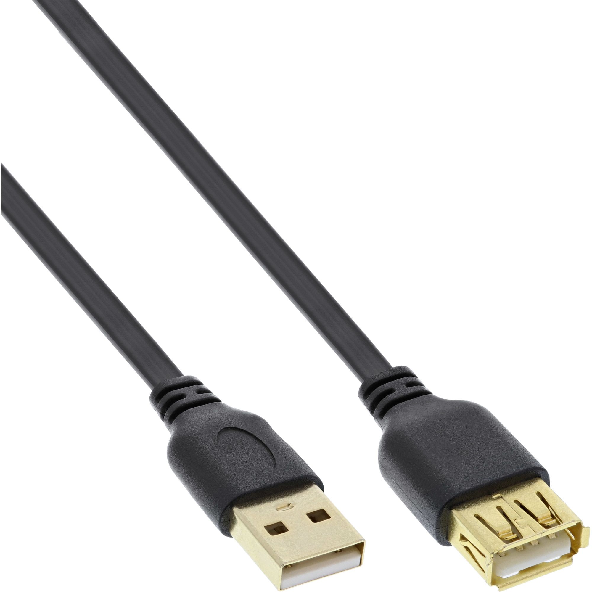 InLine 34610F USB 2.0 Kabel - USB A Male naar USB A Female - 1m - Zwart